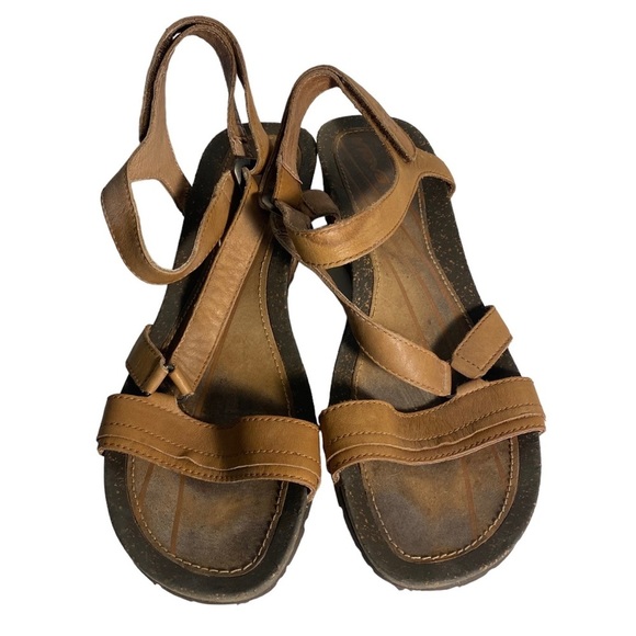Teva wedge leather sandals Womens 11 - Picture 8 of 9